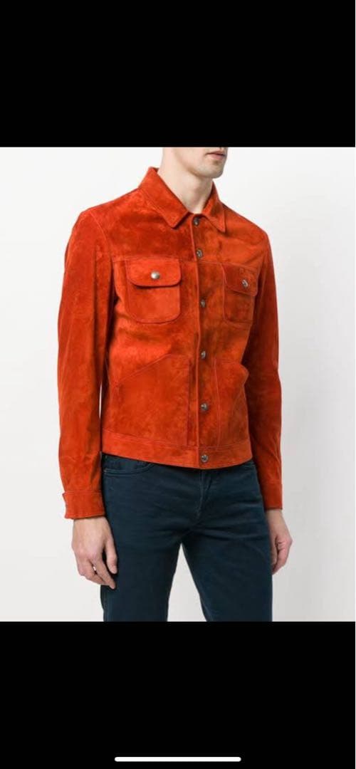 最終　エドシーラン着　トムフォード　カシミヤスエードレザージャケット 50