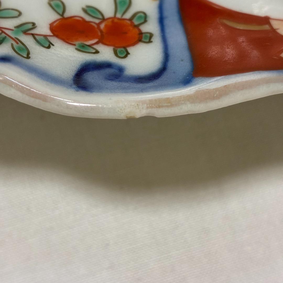 古伊万里　錦手　輪花皿　5枚