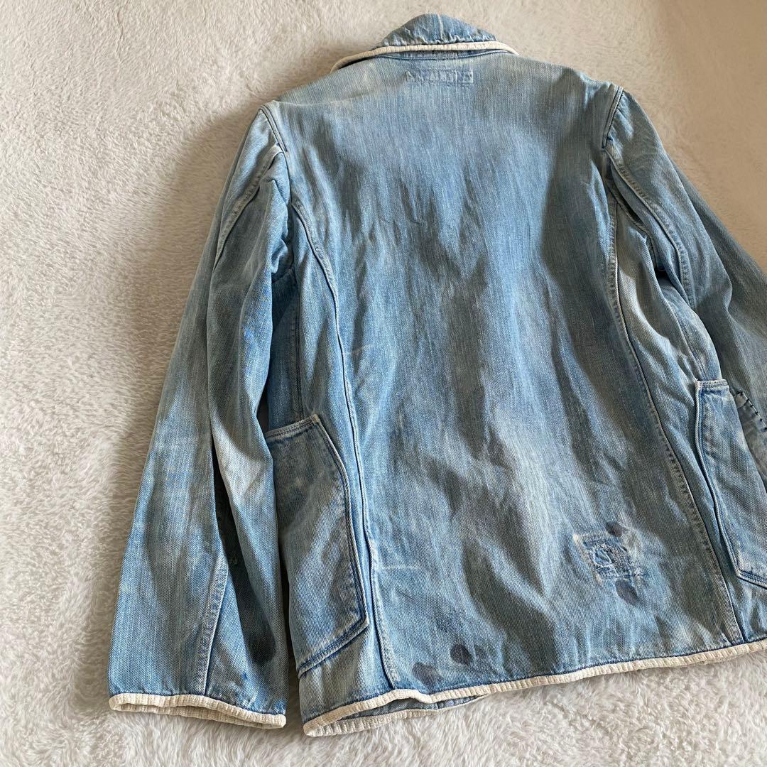 KAPITAL デニムジャケット　ヴィンテージ加工　テーラード　日本製　M