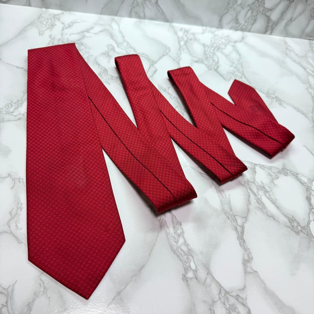 ✨美品✨ レア LOUISVUITTON ネクタイ シルク100 マイクロダミエ